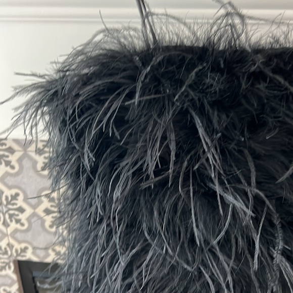 LAMARQUE x REVOLVE Triana Mini Dress in Black Feathers NYE party Dress - Picture 7 of 12